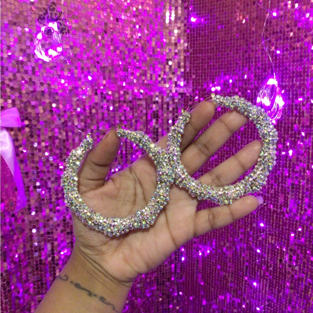 Swarovski bamboo earrings